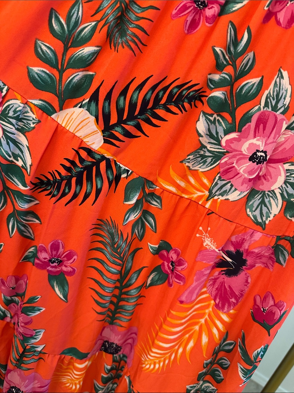 miami Red Coral Floral Tie-Front Maxi Skirt - Picture 8 of 12